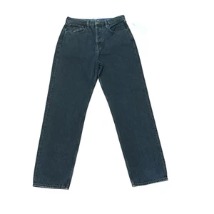 Pantalones de mezclilla Etica Bryce cintura pellizcada novio tiro alto azul botón mosca talla 28 nuevos - Imagen 1 de 10