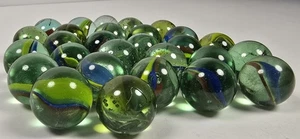 Vintage Lot of 28 Unique large Cats Eye Marbles - Picture 1 of 10