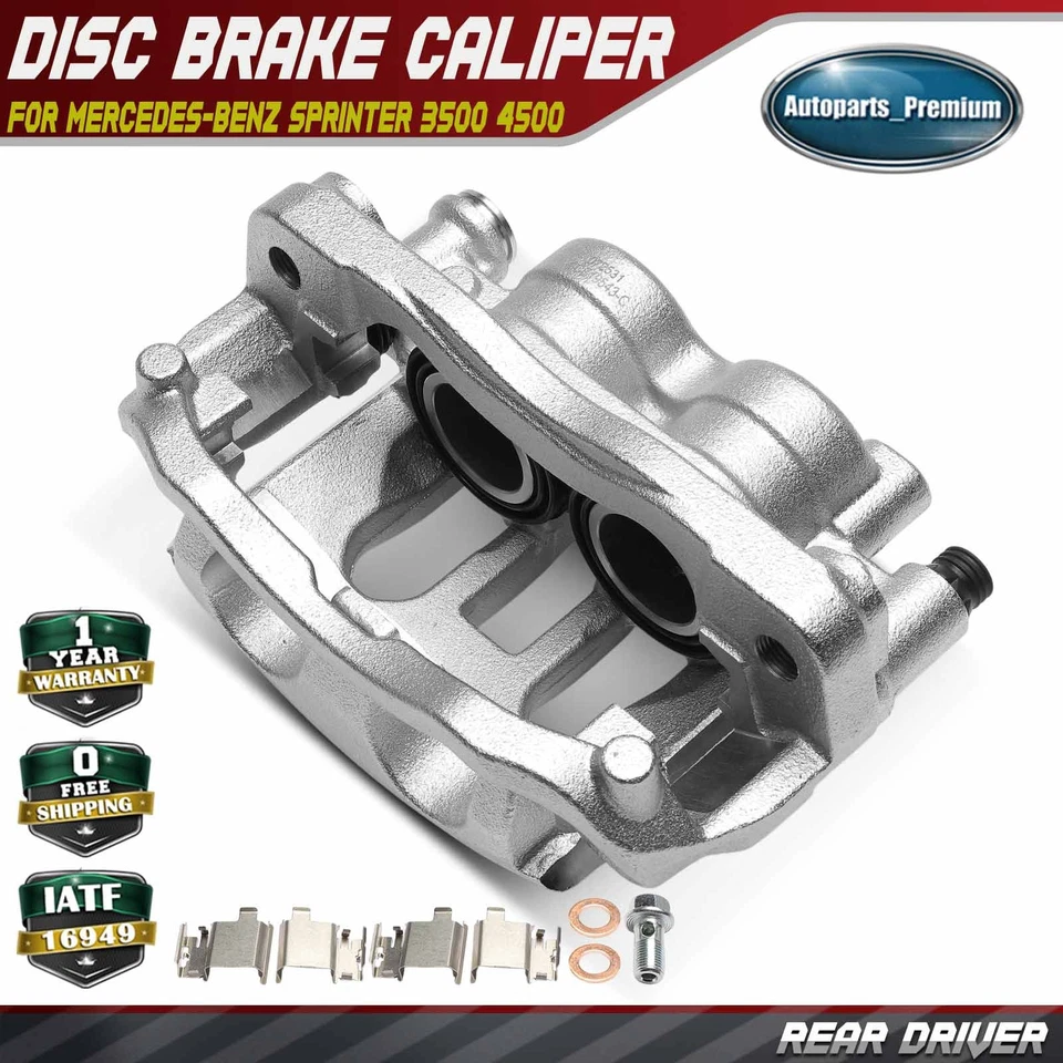 Pinza de freno de conductor trasero con soporte y pistón para Mercedes-Benz Sprinter 3500 Foto 1 de 4