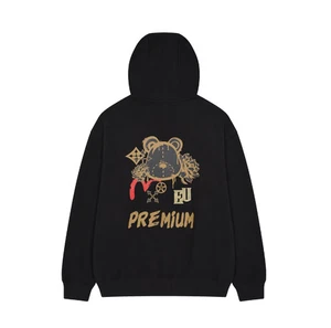 EVISU KOREA Painted Bear Hoodie BLACK EX4UTS906_BK - Picture 1 of 6