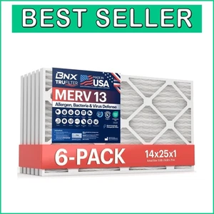 MERV 13 Air Filter 6-Pack - Made in USA, Guaranteed Performance for Every Home - Picture 1 of 10