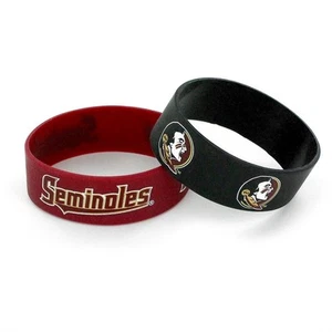 Florida State Seminoles Wide Rubber Wristband - 2 Pack - Picture 1 of 1