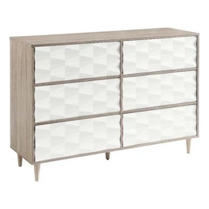 Modway Vespera Mindi Wood 6-Drawers Bedroom Dresser in Oak White - Picture 1 of 9