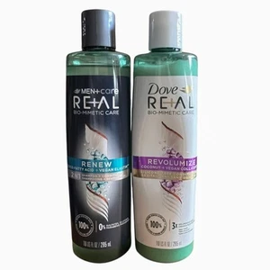 x2 Dove Men Real Bio-Mimetic Care Renew 2-in-1 Shampoo Conditioner Revolumize - Picture 1 of 5
