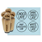 Geschmack Duft Etiketten Schokolade dunkelweiß neuwertig Gummistempel Set Stanzplaner