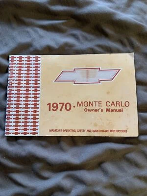 1970 Chevrolet Monte Carlo Owners Manual Original OEM - Image 1 of 4