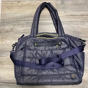 Bolsa de pañales para bebé de hombro marca HAPP, azul - LEER - Imagen 1 de 14