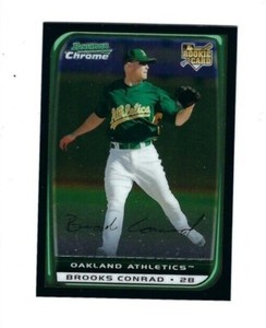 2008 Bowman Chrome BDP32 Brooks Conrad Baseball Card Athletics RC