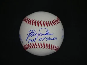 FERGIE JENKINS GREG MADDUX BRUCE SUTTER SIGNED OMLB BASEBALL INSCRIBED - JSA COA - Picture 1 of 7