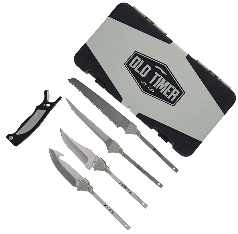 6pc Schrade Old Timer Switch-It Hunting Kit Interchangeable Blade Knife 1160966
