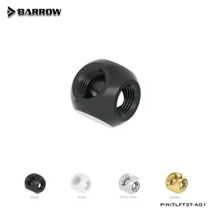 Barrow G1/4 Thread 3 Way Ball Splitters Fitting Adapter Water Cooling TLFT3T-A01 - Afbeelding 1 van 11