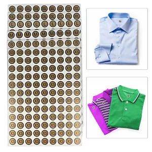 1-100 Self-Adhesive Clothing Size Stickers XS to 3XL for Clothes Sticker 17mm - Picture 1 of 12