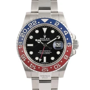 ROLEX GMT-MASTER II 116710LN STEEL 4OMM CUSTOM BLUE/RED CERAMIC BEZEL-B&P - Picture 1 of 5