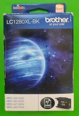 Brother Original LC1280XL Black Cartridge MFC-J5910DW MFC-J6510DW MFC-J6710DW - Image 1 of 3