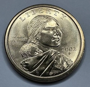 2002-P Sacagawea 1 Dollar Münze aus US Mint Set. Stempelglanz - Bild 1 von 7