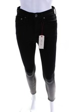 AO LA Womens Denim Ombre High Rise Skinny Jeans Black Size 26