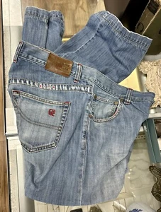 AUTH VINTAGE CAROLINA HERRERA CH DISTRESSED WOMENS JEANS SZ 36 - Picture 1 of 8