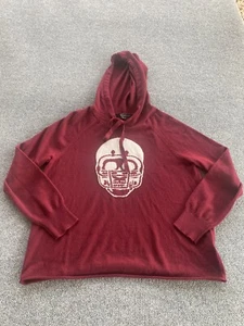 Women’s M Skull Burgundy Cashmere Hooded Sweater - Picture 1 of 11