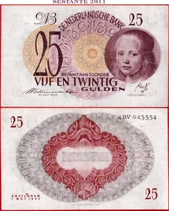 PAÍSES BAJOS 25 FLORINES 7 5 1945 P 77 VF envío gratuito a partir de 100$ - Imagen 1 de 6