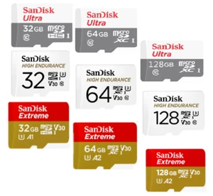 SanDisk Micro SD Ultra Extreme High Endurance 32GB 64GB 128GB Class 10 - Picture 1 of 26
