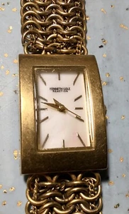 KENNETH COLE REACTION KC4568 MESH CHAINMAIL GOLDTONE WATCH 7" SM/MED BAND NO BOX - Picture 1 of 16