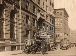 Boston Hotel Lenox Fire Fire Engines Firemen Lot of 4 Old Photos February 1917 - Picture 1 of 12