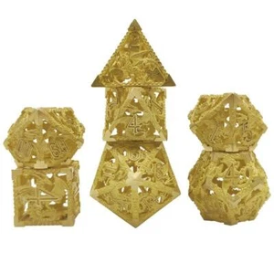 (Base Brass) Deadly Dragon Dice: Shards of Oblivion Hollow Metal - Picture 1 of 6