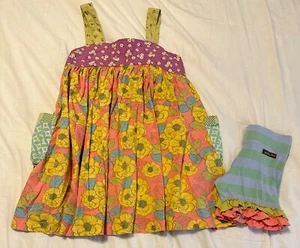 Matilda Jane Set Butterfly Lulu Dress Wonderful Parade & Shorties Girls Size 8 - Picture 1 of 5