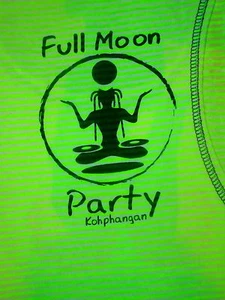 Full Moon Party UNISEX Tank Singlet T-shirt TAG XL KOH PHANGAN Thailand Neon   - Bild 1 von 9
