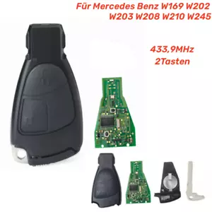 2 Tasten 433,9MHz Auto Schlüssel Für Mercedes Benz W169 W202 W203 W208 W210 W245 - Bild 1 von 5