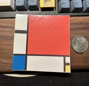 Piet Mondrian - Komposition mit rot blau und gelb - glänzender Vinylaufkleber  - Bild 1 von 1