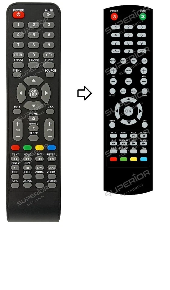 Telecomando compatibile per TV  MIIA MT32EHS2 - Immagine 1 di 1