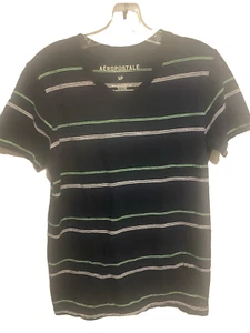Aeropostale Short Sleeve V-Neck T-shirt Men's Size Small Blue Green White NWOT - Picture 1 of 3