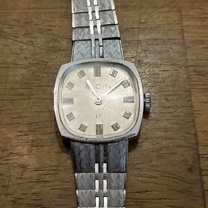 Reloj pulsera vintage para mujer Elgin 17 Jewel patrón espiga para mujer’s - Imagen 1 de 9