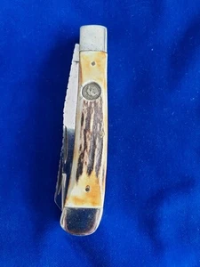HEN & ROOSTER BERTRAM # 312 WSB SOLINGEN GERMANY STAG TRAPPER KNIFE #3 - Picture 1 of 11