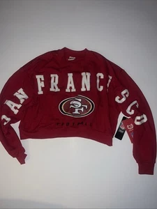 Ultra Game San Francisco 49ers Damen Crop Sweatshirt Rot Gr. M Neu - Bild 1 von 5