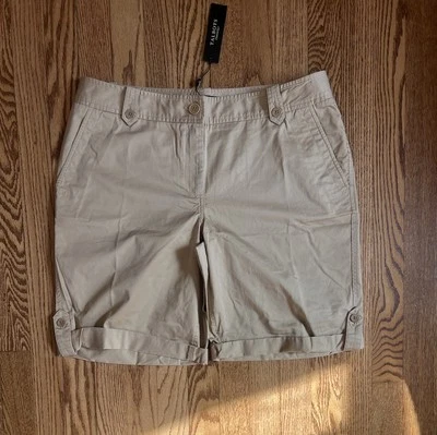 Pantalones Cortos Talbots Para Mujer 12 Bermudas Chino Caqui Nuevo Golf Utilitario Gorpcore Atlético Foto 1 de 4