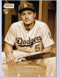 2016 STADIUM CLUB COREY SEAGER RC SEPIA 10/10 JUMBO TEXAS RANGERS DODGERS SSP - Picture 1 of 2