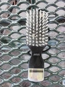 Vintage Avon Men's Club Hair Bristle Brush Square Black Handle 6.5” - Picture 1 of 4