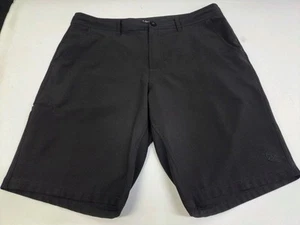 Da Hui Mens Activewear Chino Shorts Black Pockets Logo Size 36 #7215 - Picture 1 of 10