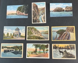 Lot Of 9 Vintage 1930’s Linen Postcards, Various Landmarks - Picture 1 of 11