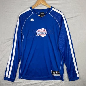 Los Angeles Clippers Shirt Mens Medium Adidas Clima Cool NBA Long Sleeve Warm Up - Picture 1 of 10
