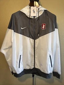 NWT Men's XL Stanford Cardinals Nike Windrunner Raglan Full-Zip Jacket White - Picture 1 of 3