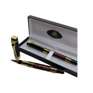 Gravierte LUXUS GOLD verkleidete Stifthülle KOSTENLOSE GRAVUR monogrammierter Name personalisiert - Bild 1 von 4