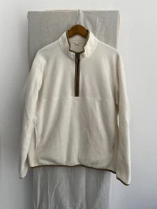 UNIQLO Ivory 1/2 Zip Fleece Jumper Size L - Picture 1 of 6