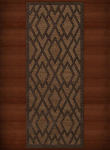 Yellow Diamond Lines Criss-Cross Bordered Transitional Area Rug Geometric DV1 - Picture 1 of 35