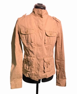 Tommy Hilfiger Jacket Women Small Military Khaki Beige Full Zip Size S - Picture 1 of 16