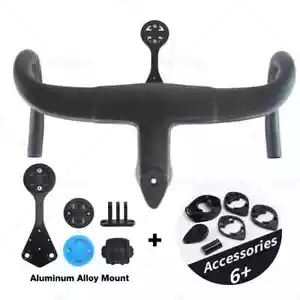 380/400/420/440mm Road Bike 1K Aero Full Carbon Integrated Handlebar with Stem - Picture 1 of 16