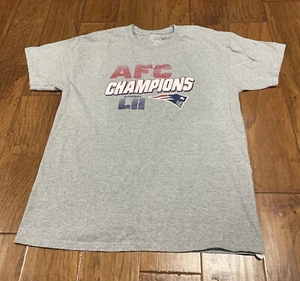 New England Patriots AFC Champions Shirt Super Bowl LII 2017 LARGE Pro Line NFL - Picture 1 of 11