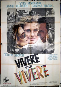 manifesto 4F film VIVRE POUR VIVRE Yves Montand A.Girardot Candice Bergen 1967 - Picture 1 of 1